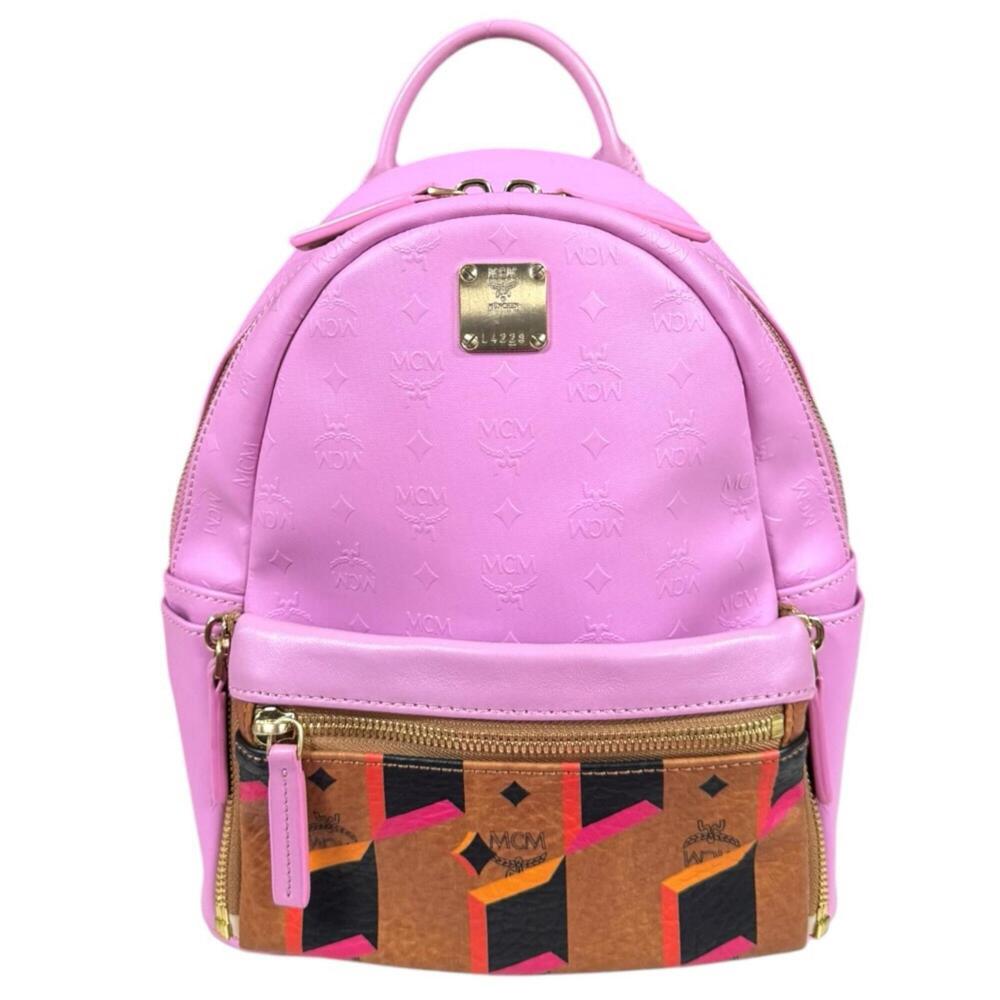 MCM Visetos Backpack/Daypack, Coated Canvas MMK5SVE46PK001, Women's.